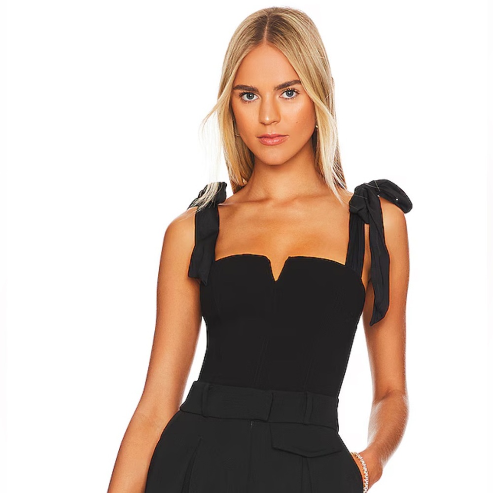 Free People Black Lola Bodysuit